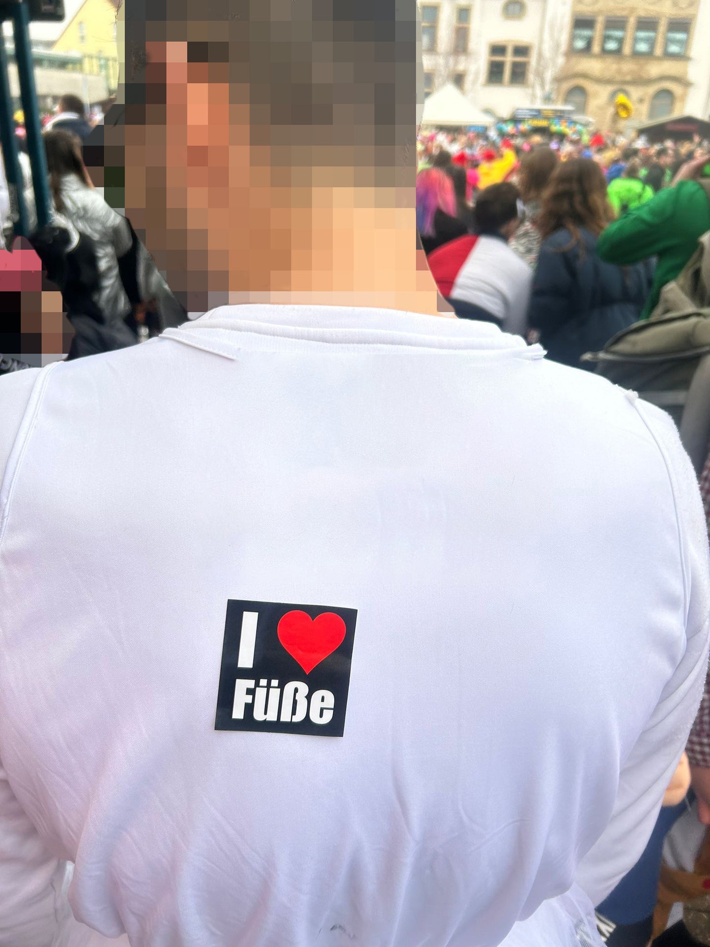 Ich-liebe-füße-Sticker; Auf Rücken