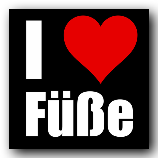 "I love Füße" - Sticker