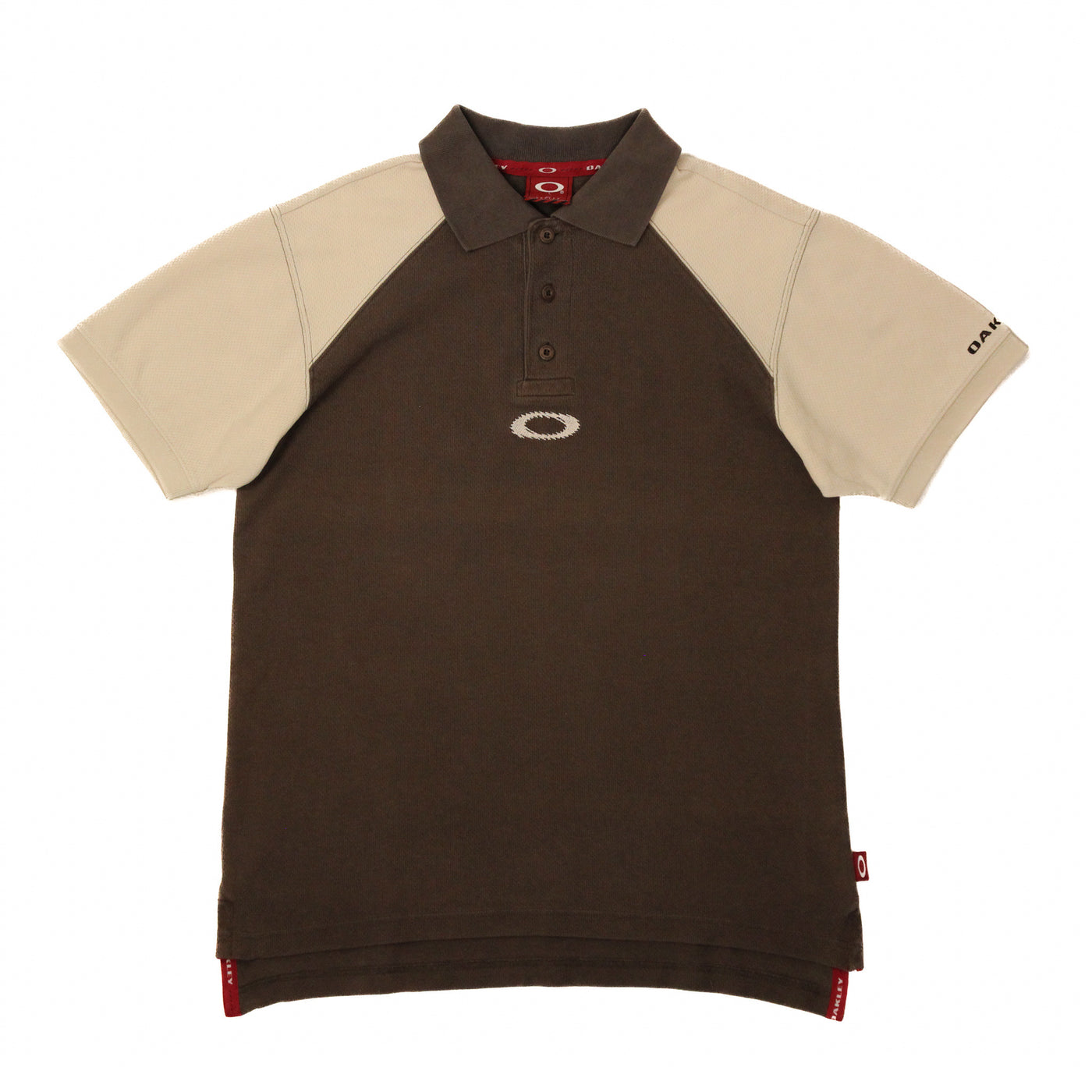 Early 2000s Oakley Colorblock Polo Brown/Sand [S]