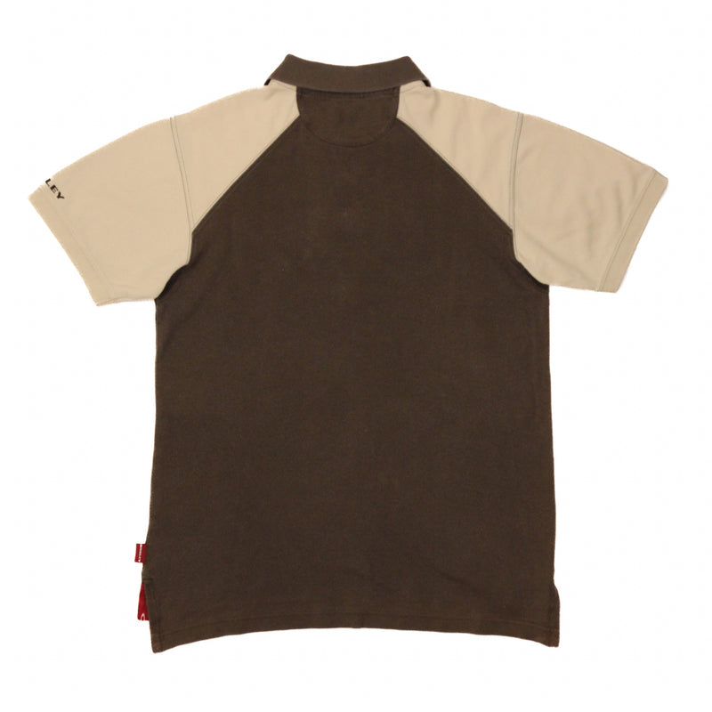 Early 2000s Oakley Colorblock Polo Brown/Sand [S]