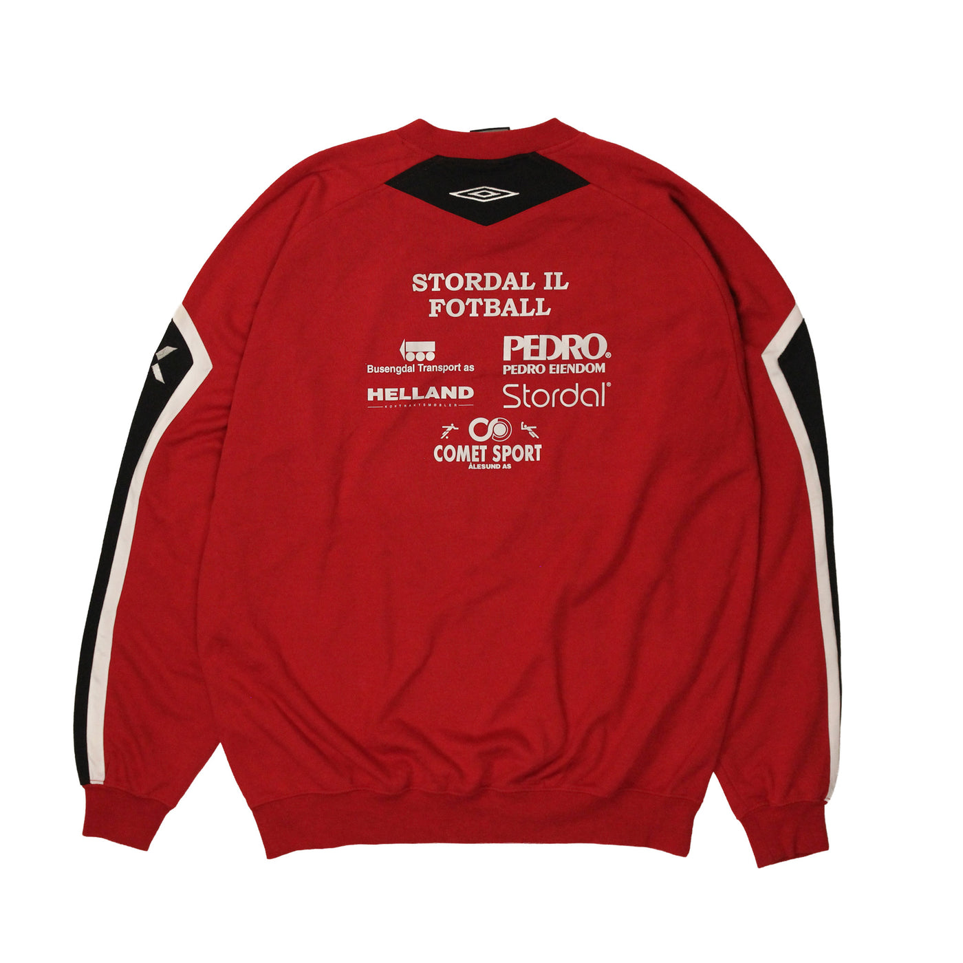 Vintage Umbro Stordal IL Fotball Training Sweatshirt Red [L]